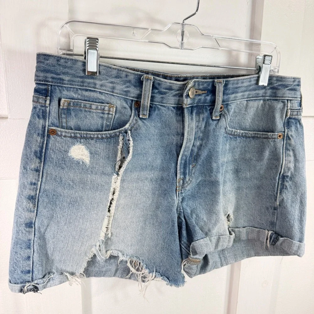 Lucky‎ Brand Womens Light Wash Distressed Denim Cutoff Shorts Size 8 29 *altered